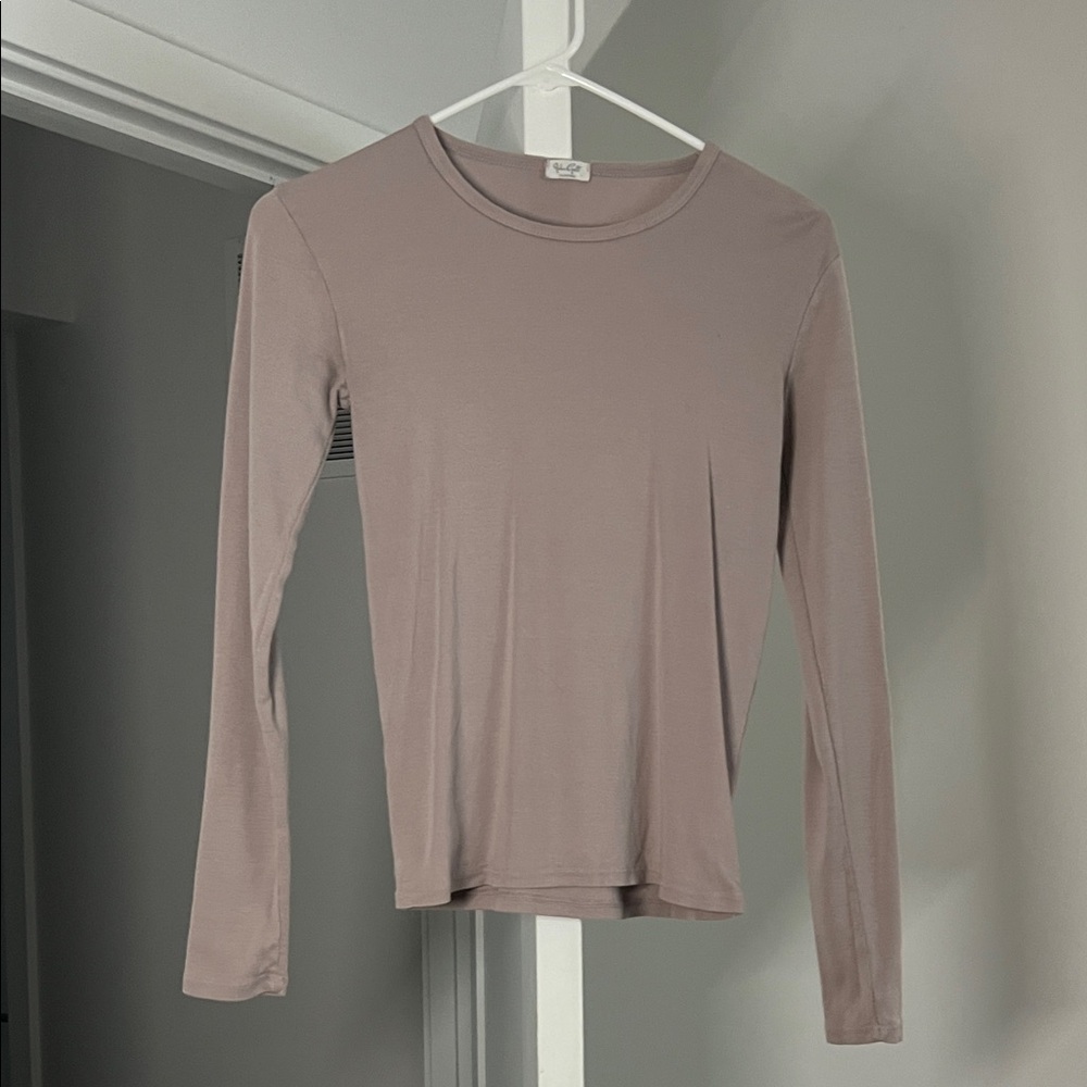 Brandy Melville Dusty Pink Long Sleeve Top